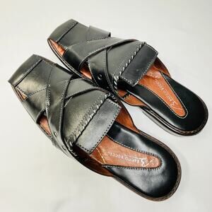 Bacco Bucci Black Leather Sandals Men's Size 8 EXCELLENT CONDITION!